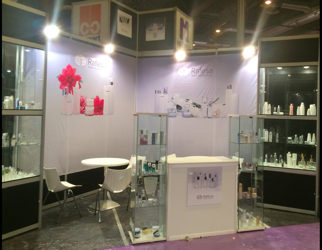 Stand de Rafesa que presentarà a Cosmetorium Barcelona les novetats en envasos del sector cosmètic